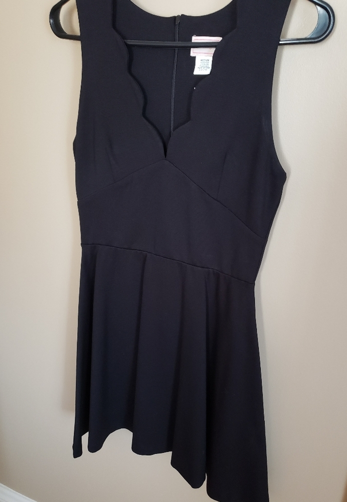 Little Black scallop neck love...ady dress
